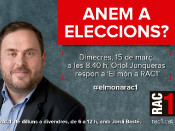 Publicitat de RAC1 de l'entrevista a Junqueras