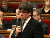 Puigdemont, en un moment de la sessió de control
