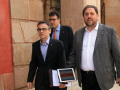 Oriol Junqueras, Josep Maria Jové, Pere Aragonès i Lluís Salvadó,