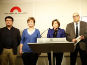 Forcadell amb la mesa del Parlament