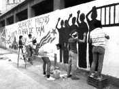Pintada en solidaritat amb els presos de l'Operació Garzón