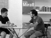 Joan Solé (esquerra) amb Toni Edo (dreta), delegat del Comitè d'Empresa i secretari de comunicacions de CGT