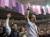 Pablo Iglesias i Juan Carlos Monedero a Vistalegre II