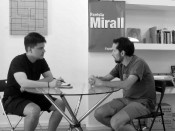 Joan Solé (esquerra) amb Toni Edo (dreta), delegat del Comitè d'Empresa i secretari de comunicacions de CGT