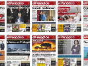 Les deu portades dels dilluns de vaga d'El Periódico
