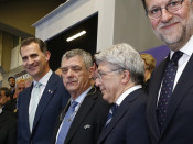 El president de la Federació Espanyola de Futbol, Ángel María Villar, amb el president espanyol, Mariano Rajoy