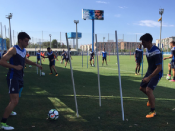 Imatge d'un dels entrenaments de pretemporada de l'RCD Espanyol