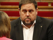 El vicepresident de la Generalitat, Oriol Junqueras, durant el ple del Parlament