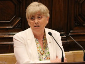 Pla mig de la consellera d'Ensenyament, Clara Ponsatí, en un ple del Parlament