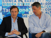 Pla mig del portaveu del PP al Congrés, Rafael Hernando, i el president del PPC, Xavier Garcia Albiol