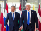 El president dels EUA, Donald Trump, amb el president del Consell, Donald Tusk