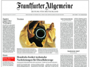 Portada d'aquest dijous del diari alemany 'Frankfurter Allgemeine'