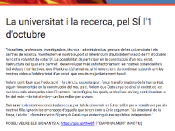 Captura de pantalla de la pàgina web on milers de professors universitaris han signat a favor del 'sí'