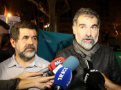 Jordi Sànchez (ANC) i Jordi Cuixart (Òmnium), en una imatge d'arxiu
