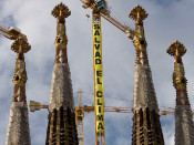 greenpeace, pancarta, espanyol, clima, sagrada família