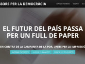 Captura del nou web de Impressors per la democràcia.