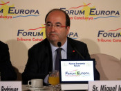 Pla mig del primer secretari del PSC, Miquel Iceta.