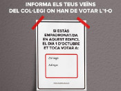 Imatge per informar on anar a votar l'1-O