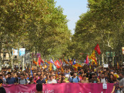 Marxa estudiantil a favor del referèndum