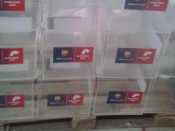 Foto de les urnes requisades que són del FCBarcelona