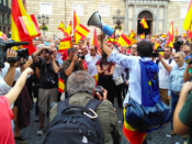 Manifestació organitzada per Som A Temps a Barcelona