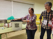 L'urna del col•legi electoral de l'Escola Ramon Llull