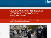 Captura del web "The Guardian" el dia 1 d'octubre