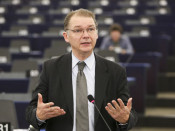 El co-president del grup dels Verds al Parlament Europeu, Philippe Lamberts, intervé al ple d'Estrasburg