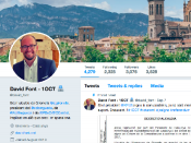Captura de pantalla del perfil de Twitter de David Font, alcalde de Gironella