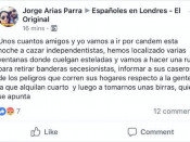 Comentari a un grup de Facebook on es convida a “caçar independentistes”