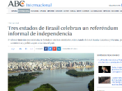 Captura de l'article de l'ABC sobre el moviment d'independència del Brasil