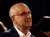 El candidat d’Unió a les eleccions del 20-D, Josep Antoni Duran i Lleida, durant el míting final de campanya