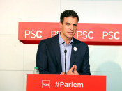 Pla mig del secretari general del PSOE, Pedro Sánchez