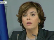 La vicepresidenta del Gobierno, Soraya Sáenz de Santamaría en roda de premsa