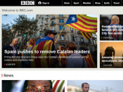 Portada de la BBC informant sobre l'anunci del govern espanyol d'activar el 155