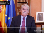 Una captura de pantalla de l'entrevista al ministre d'Exteriors espanyol, Alfonso Dastis
