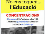 Cartell de MUCE en defensa de l'escola catalana