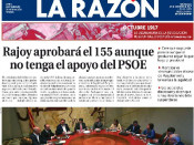 Portada de La Razón el 25 d'octubre