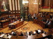 Pla general del ple de l'Ajuntament de Barcelona el 26 d'octubre