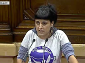 La diputada de la CUP Anna Gabriel al Parlament