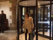 Carme Forcadell arriba al Parlament el divendres 3 de novembre