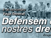 Cartell d'anunci de la vaga general del 8 de novembre
