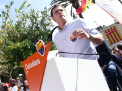 El líder de Ciutadans, Albert Rivera, en un acte a Sant Andreu de Llavaneres