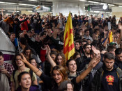 Concentració de l'Estació Barcelona-Sants