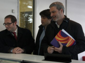 Al centre de la imatge, el president de SCC, José Rosiñol