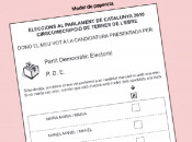 papereta electoral, llei electoral, comissió d'experts
