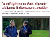 Captura de 'Le Soir' amb l'entrevista a Carles Puigdemont