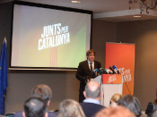 Puigdemont, a l'acte de la seva llista des de Brussel·les