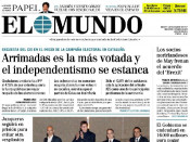 Portada de El Mundo el 5 de novembre