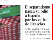 El País sobre la manifestació de Brussel·les